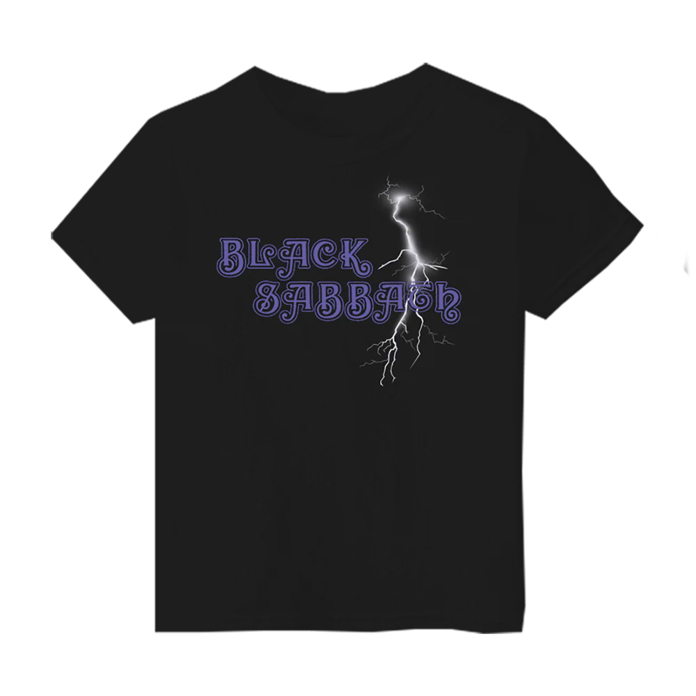 Lightning Bolt Graphic Black Kids T-Shirt