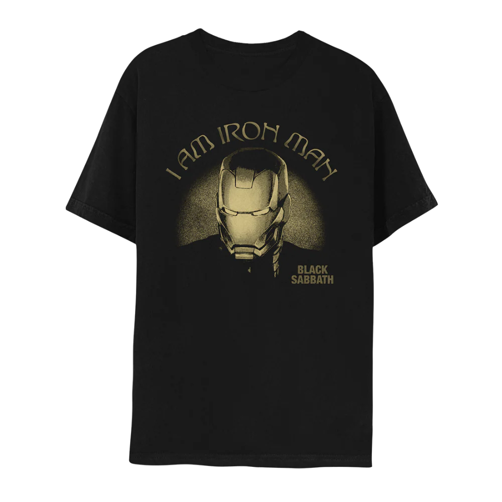 Marvel’s Iron Man by Black Sabbath, I Am Iron Man Black T-Shirt