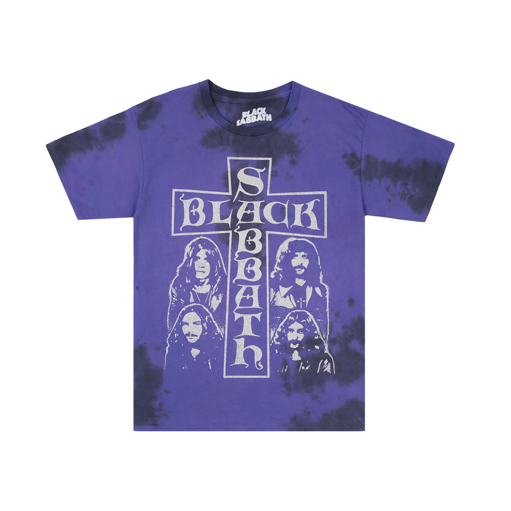 Purple Tie Dye Cross T-Shirt